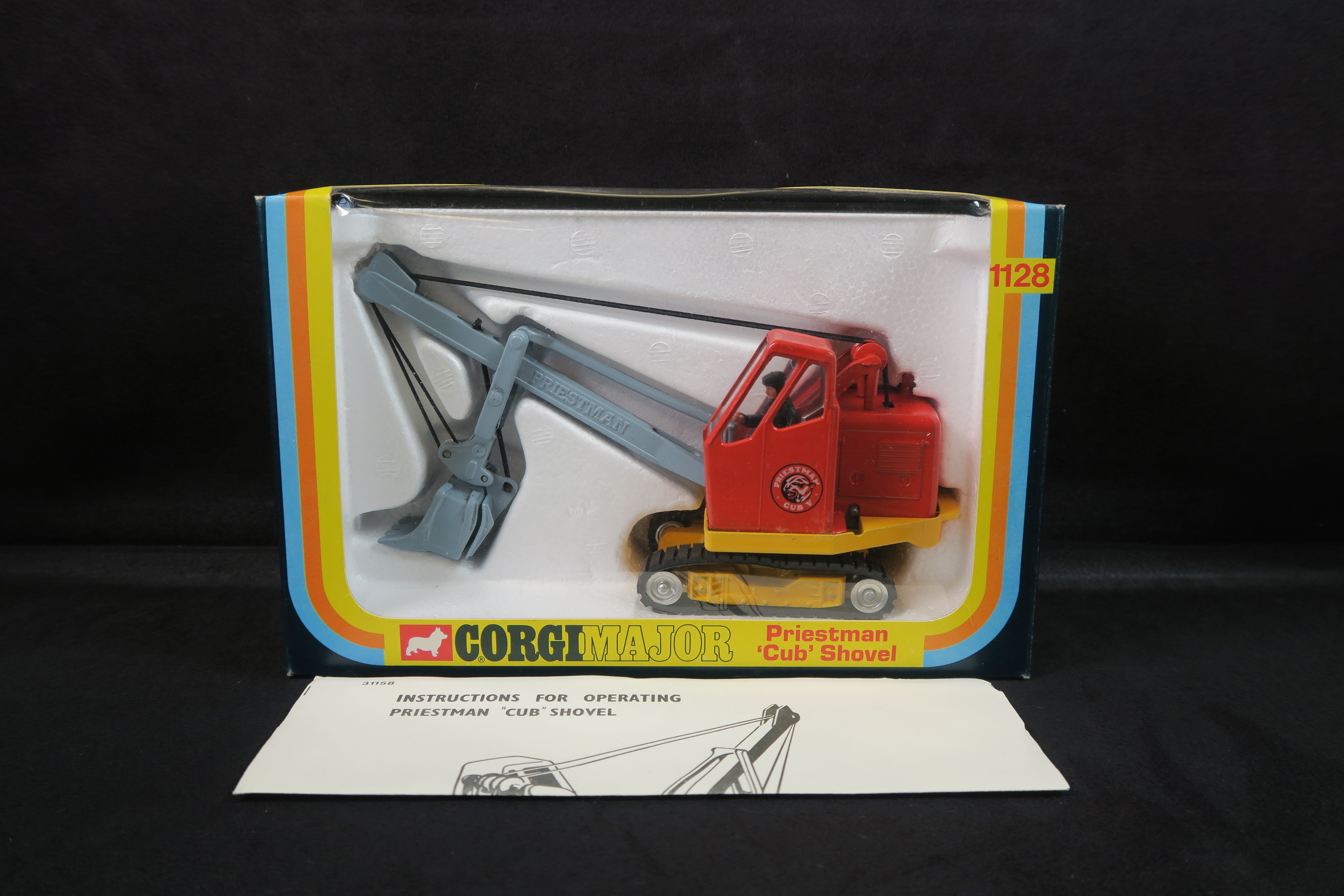 Corgi Major 1128 Priestman 'Cub' Shovel, Very Near Mint/Boxed