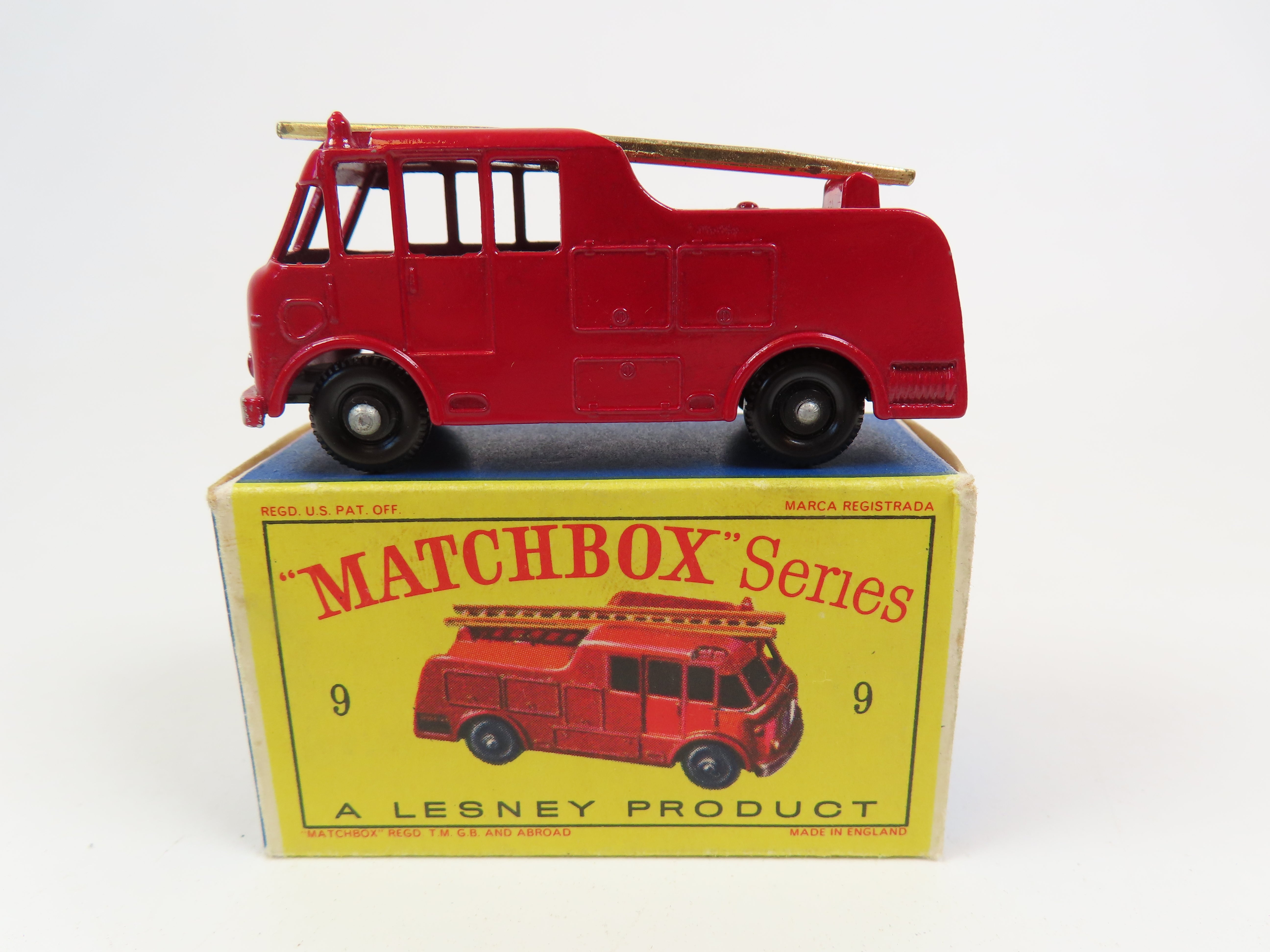 MATCHBOX N°9 FIRE TRUCK 1959 Matchbox No.9 Fire Truck, 99% Mint/Boxed! – Andrew Clark Models