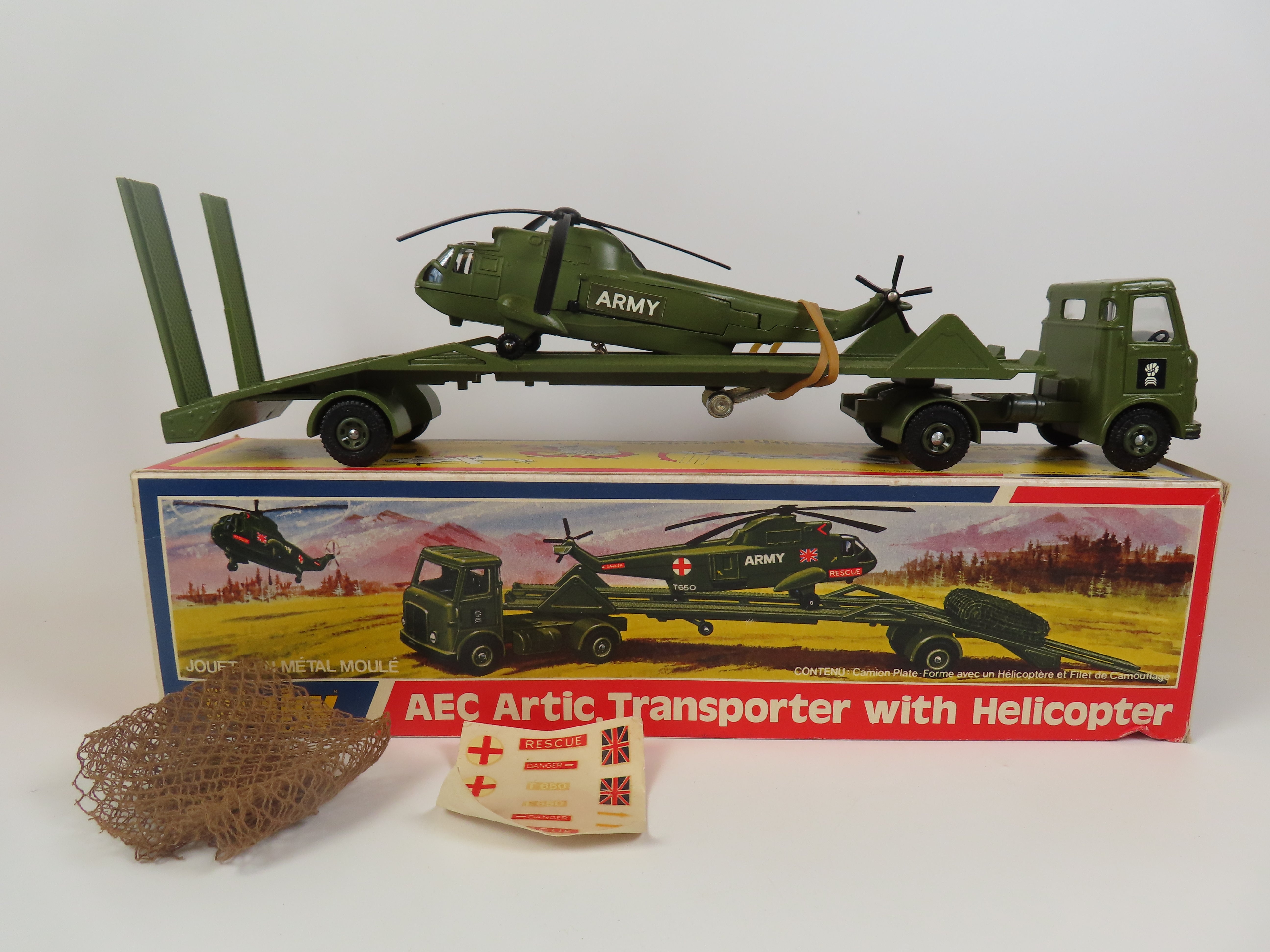 Dinky 618 AEC Artic Transporter with Helicopter, 99.9% Mint/Boxed