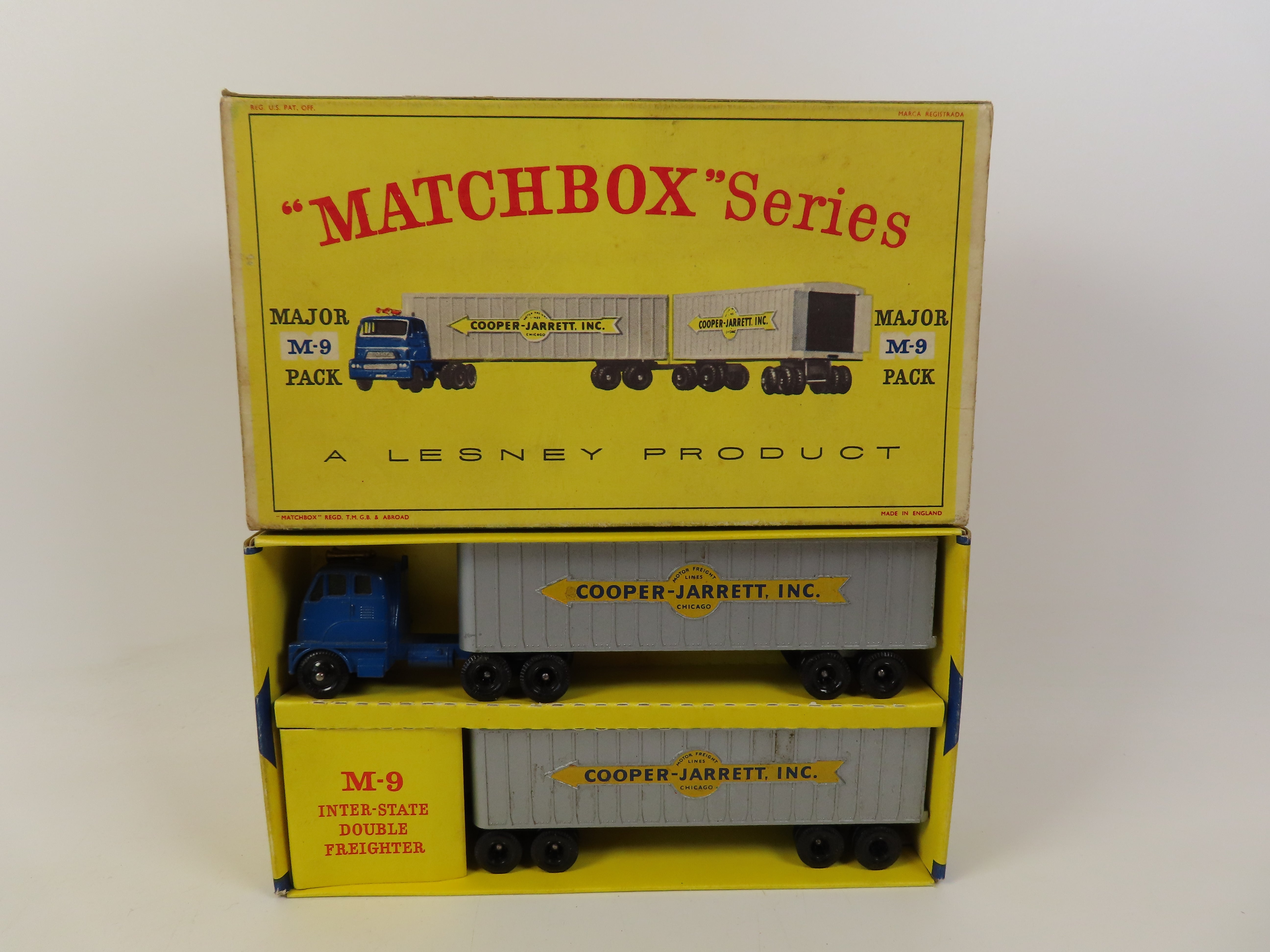 Matchbox Major Pack M-9 - Interstate Double Remorque - Échelle 1:100 - Bon état - 1960