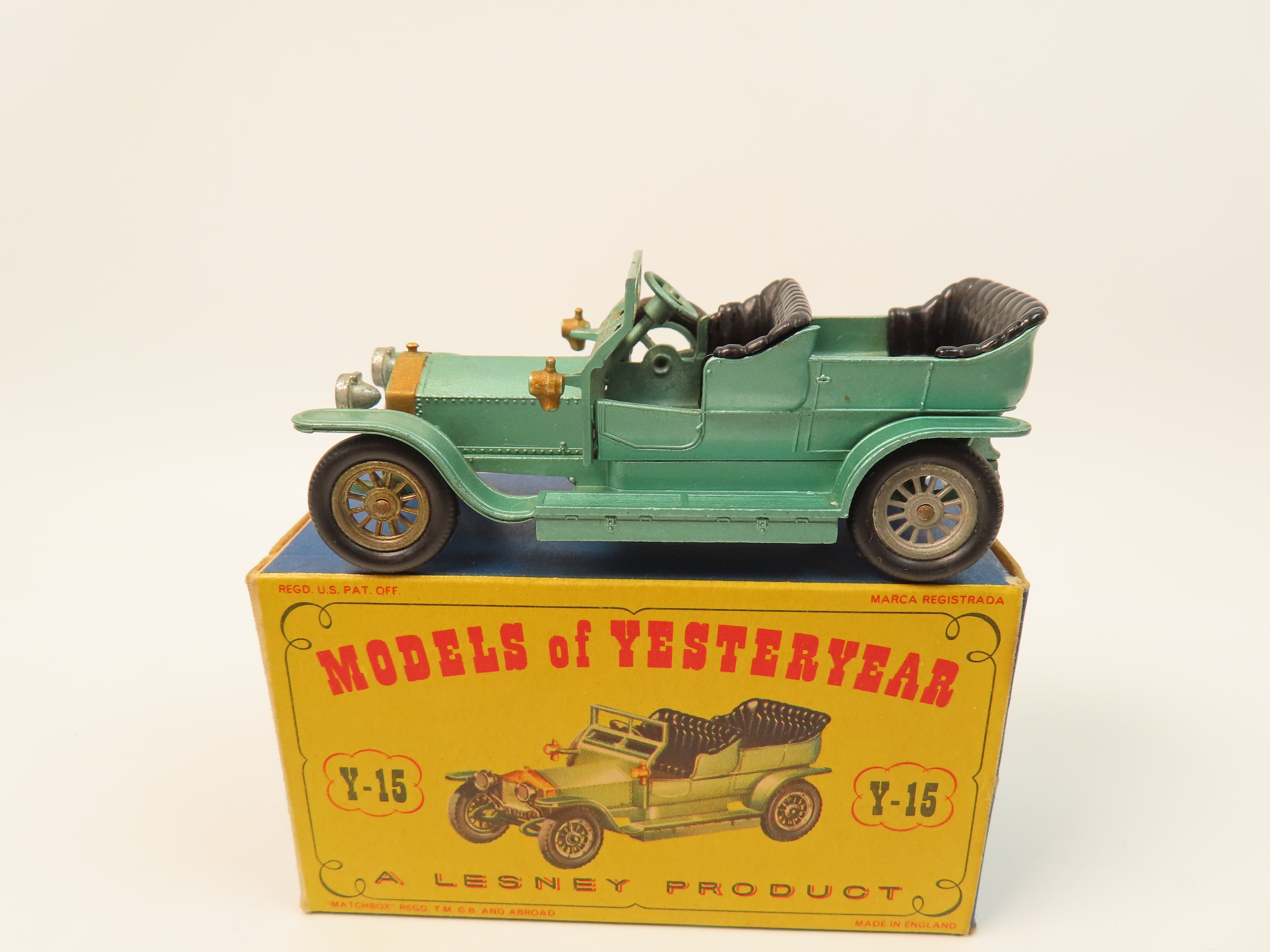 Lesney Rolls-Royce Silver Ghost 灰皿 Silver Matchbox Rolls Green