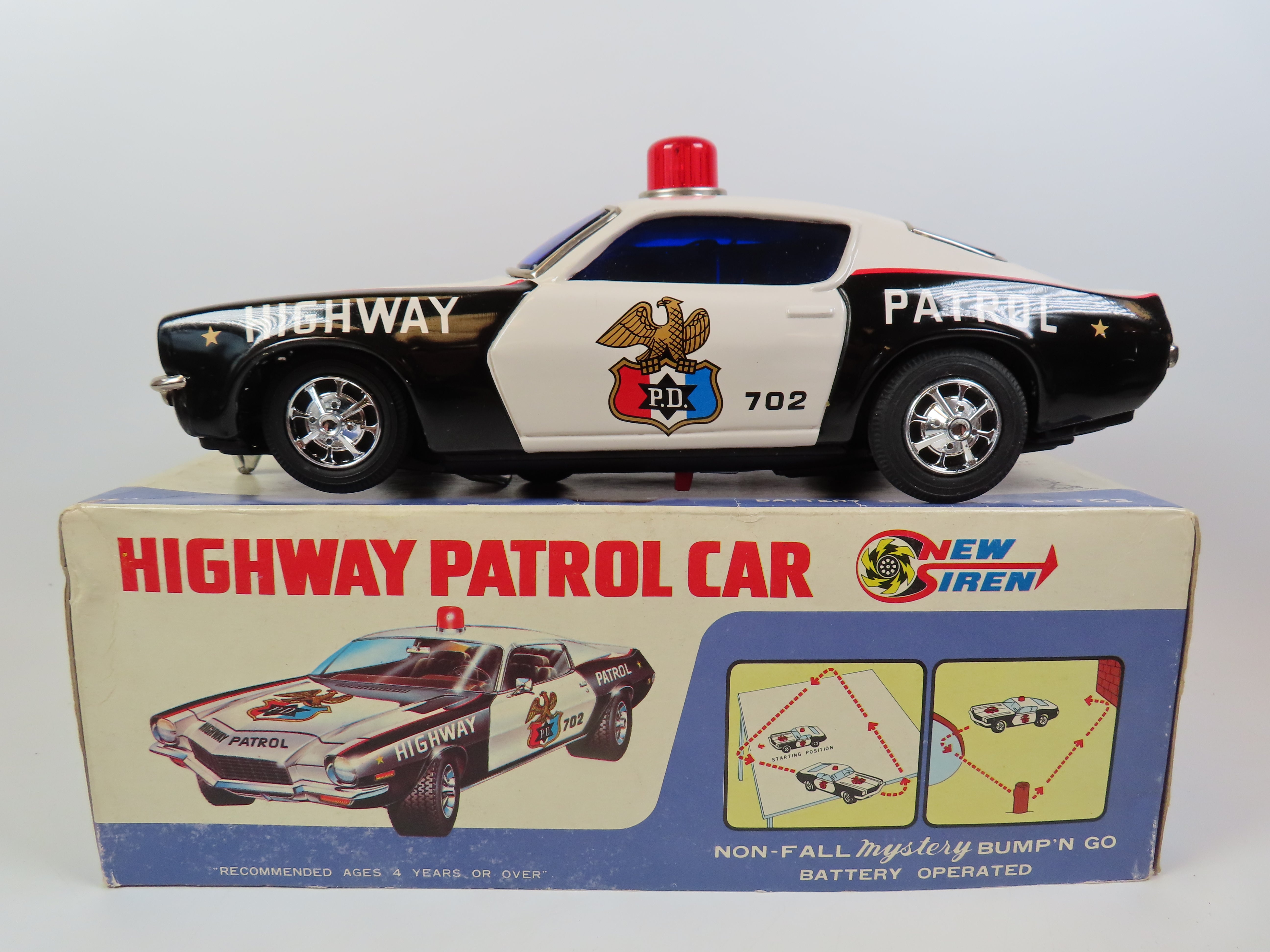 Taiyo Made in Japan C-702 Highway Patrol Car, tinplate, battery