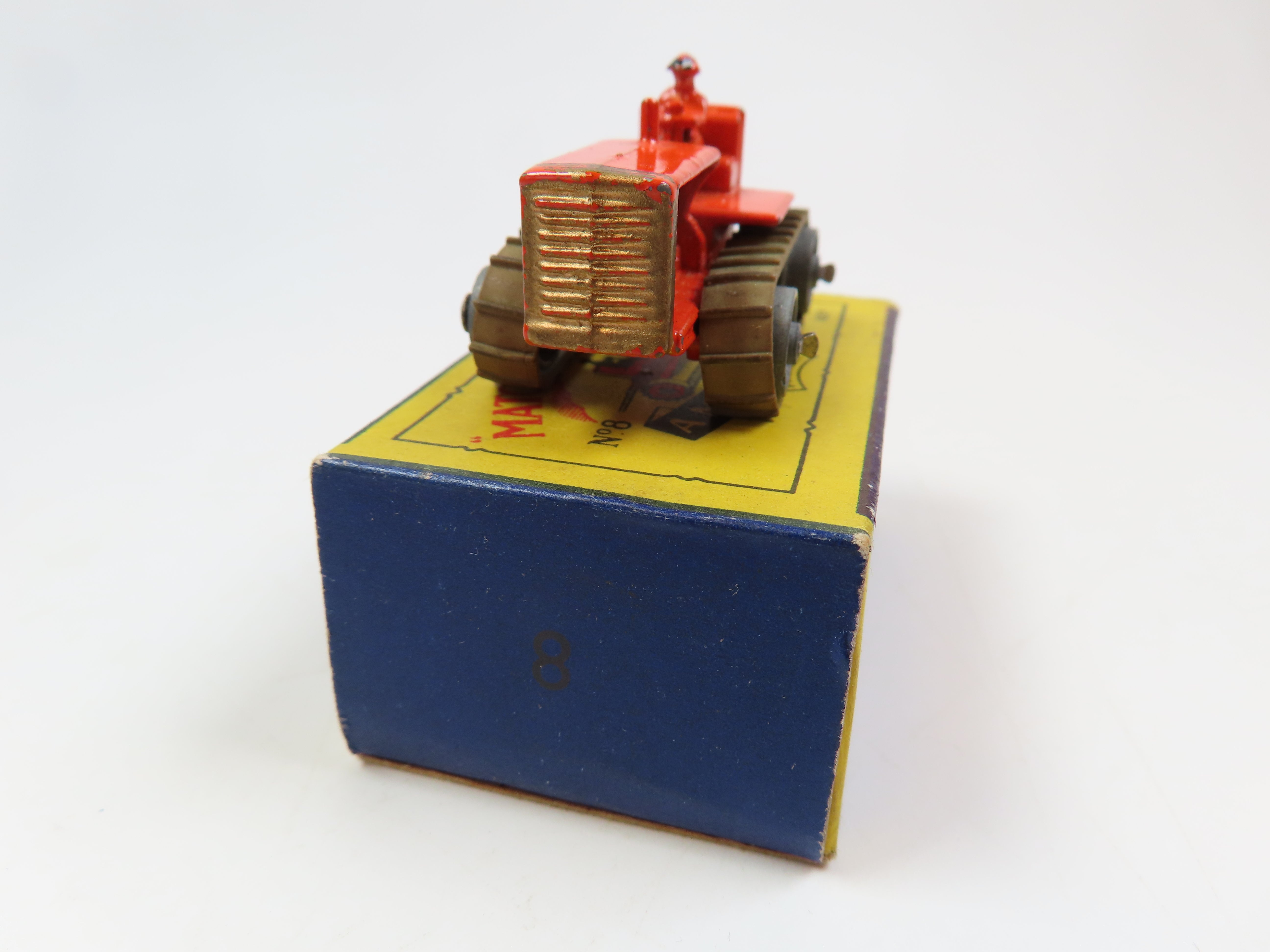 ミニカー MATCHBOX No.8 CATERPILLAR TRACTOR Matchbox Lesney 8 Caterpillar Tractor Box.Vintage.1957 | eBay