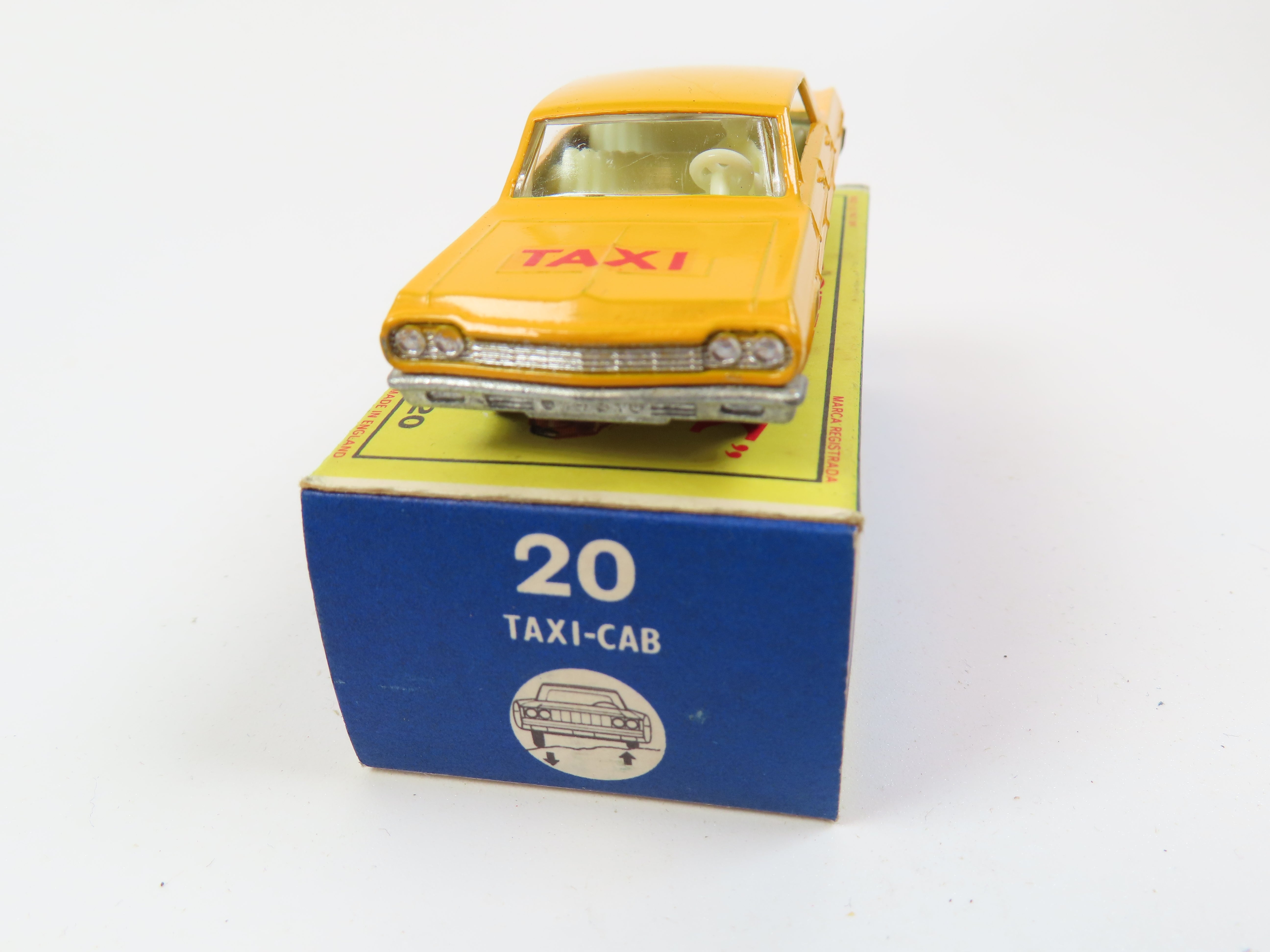 Matchbox No.20 Chevrolet Impala Taxi-Cab, 99.9% Mint/Boxed