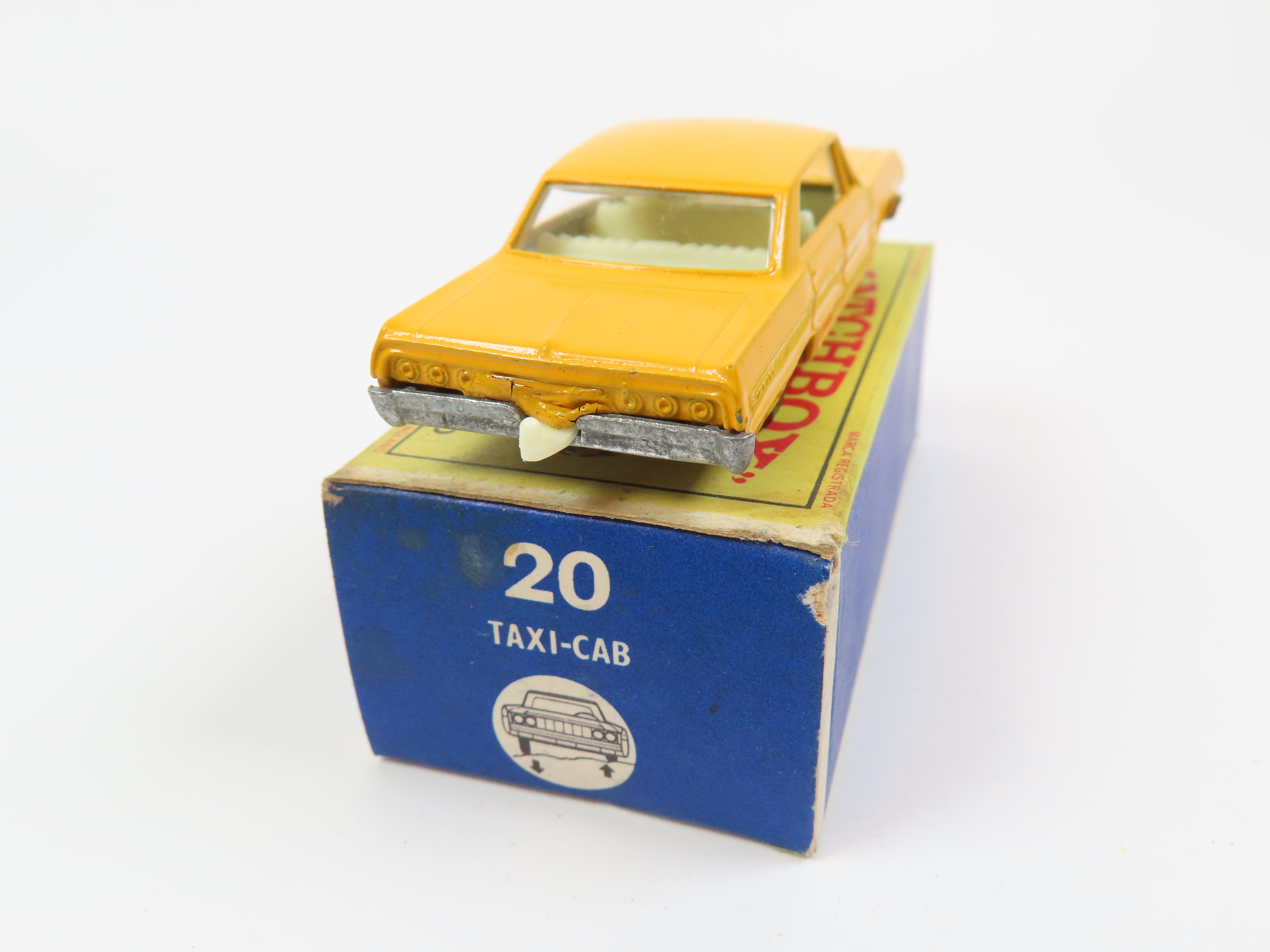 Matchbox No.20 Chevrolet Impala Taxi-Cab, 99.9% Mint/Boxed