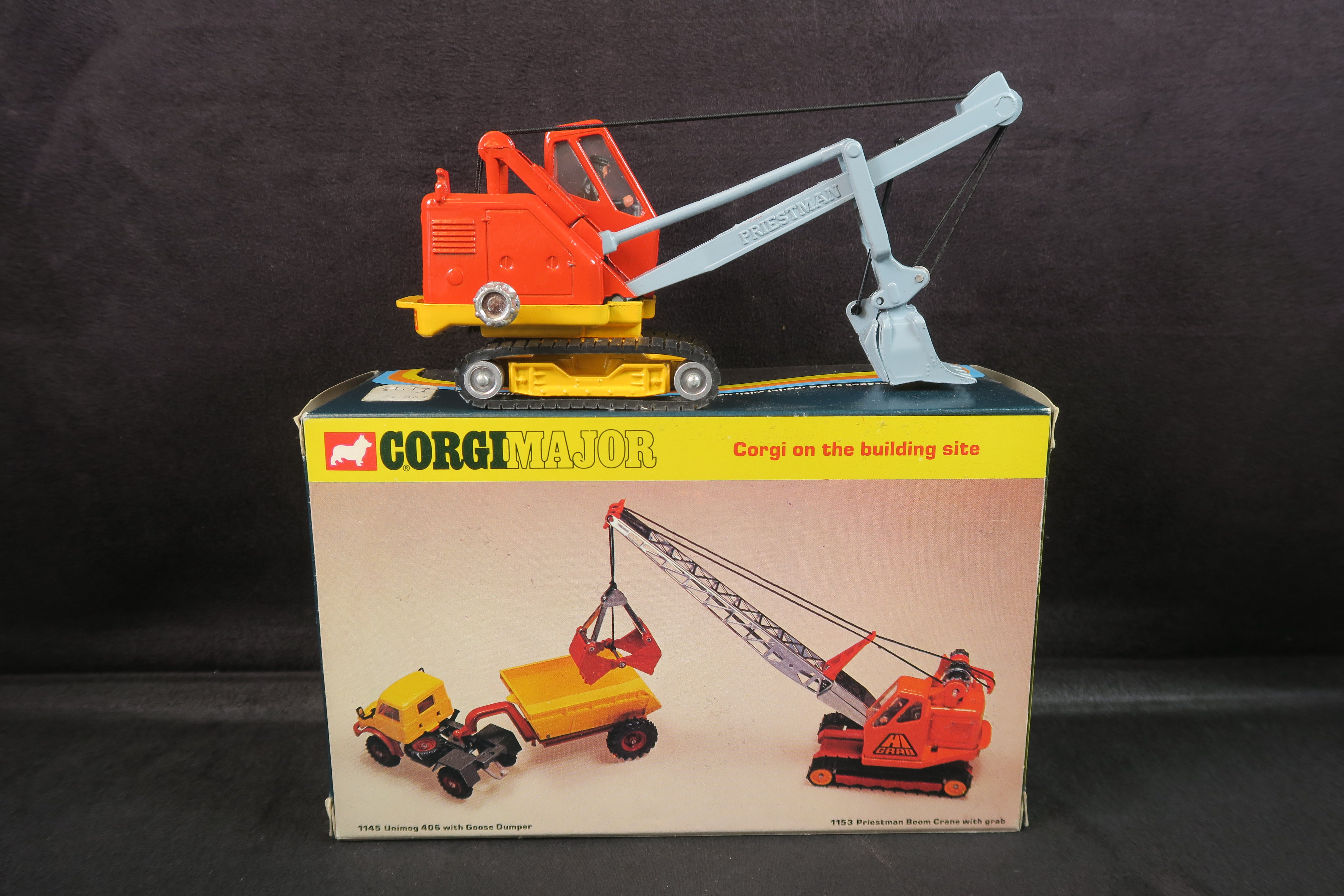 Corgi Major 1128 Priestman 'Cub' Shovel, Very Near Mint/Boxed