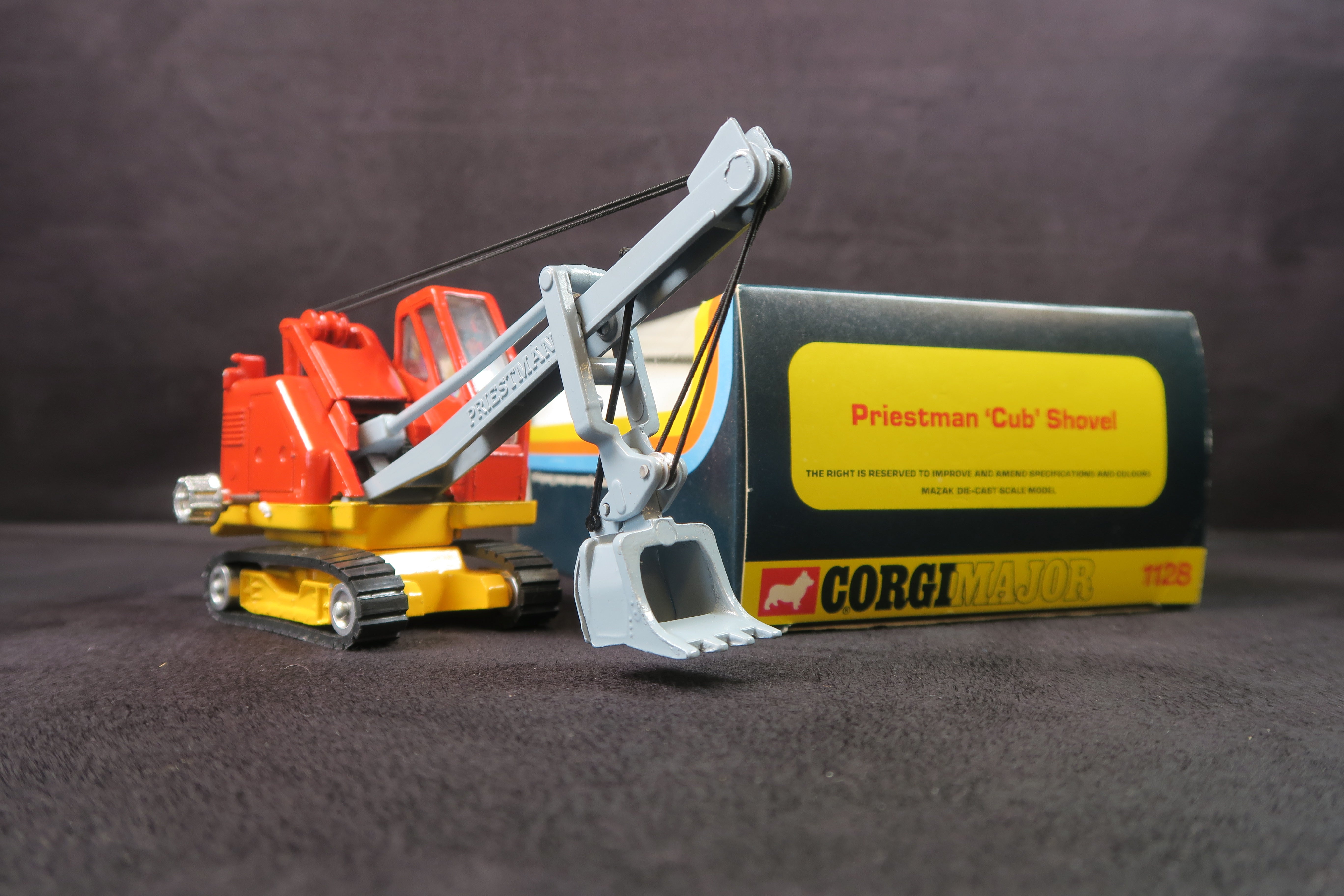 Corgi Major 1128 Priestman 'Cub' Shovel, Very Near Mint/Boxed
