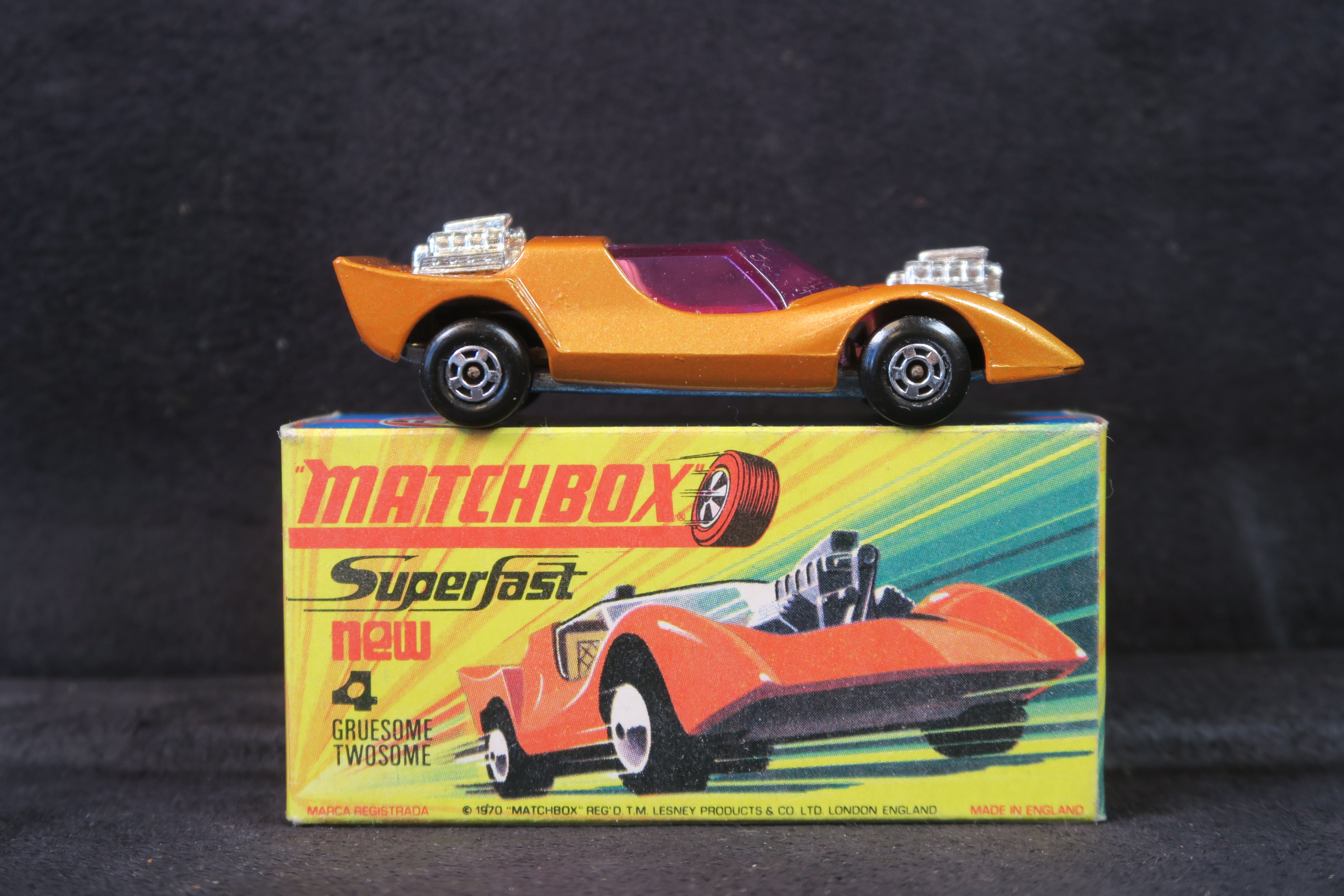 Matchbox Superfast No 4 Gruesome Twosome Mint in Box Matchbox Superfast No 4 Gruesome Twosome Mint in Box