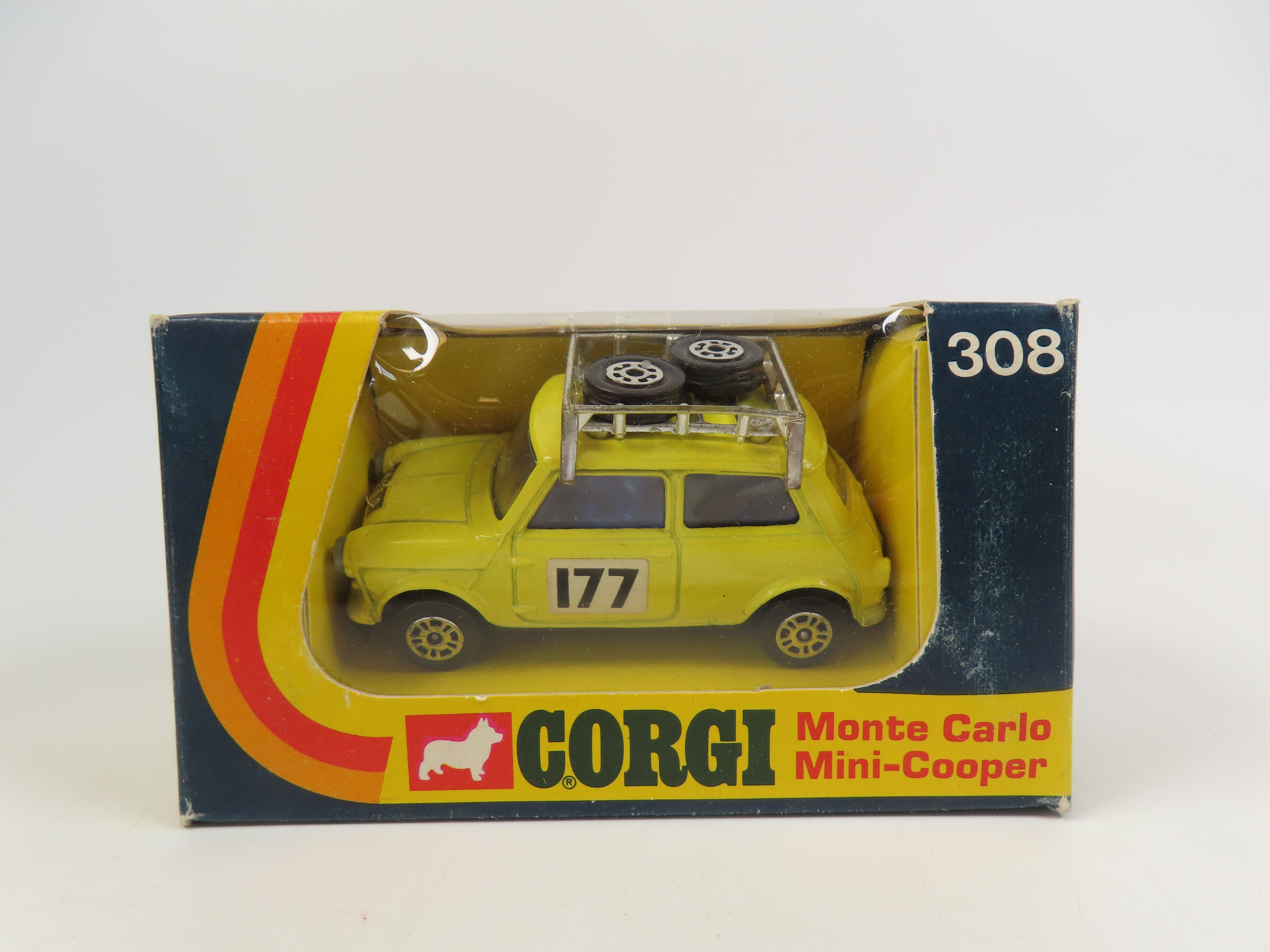 Corgi 308 Mini Cooper Monte Carlo 1967 Jaune Whizzwheels - Miniature 1:43 Occasion