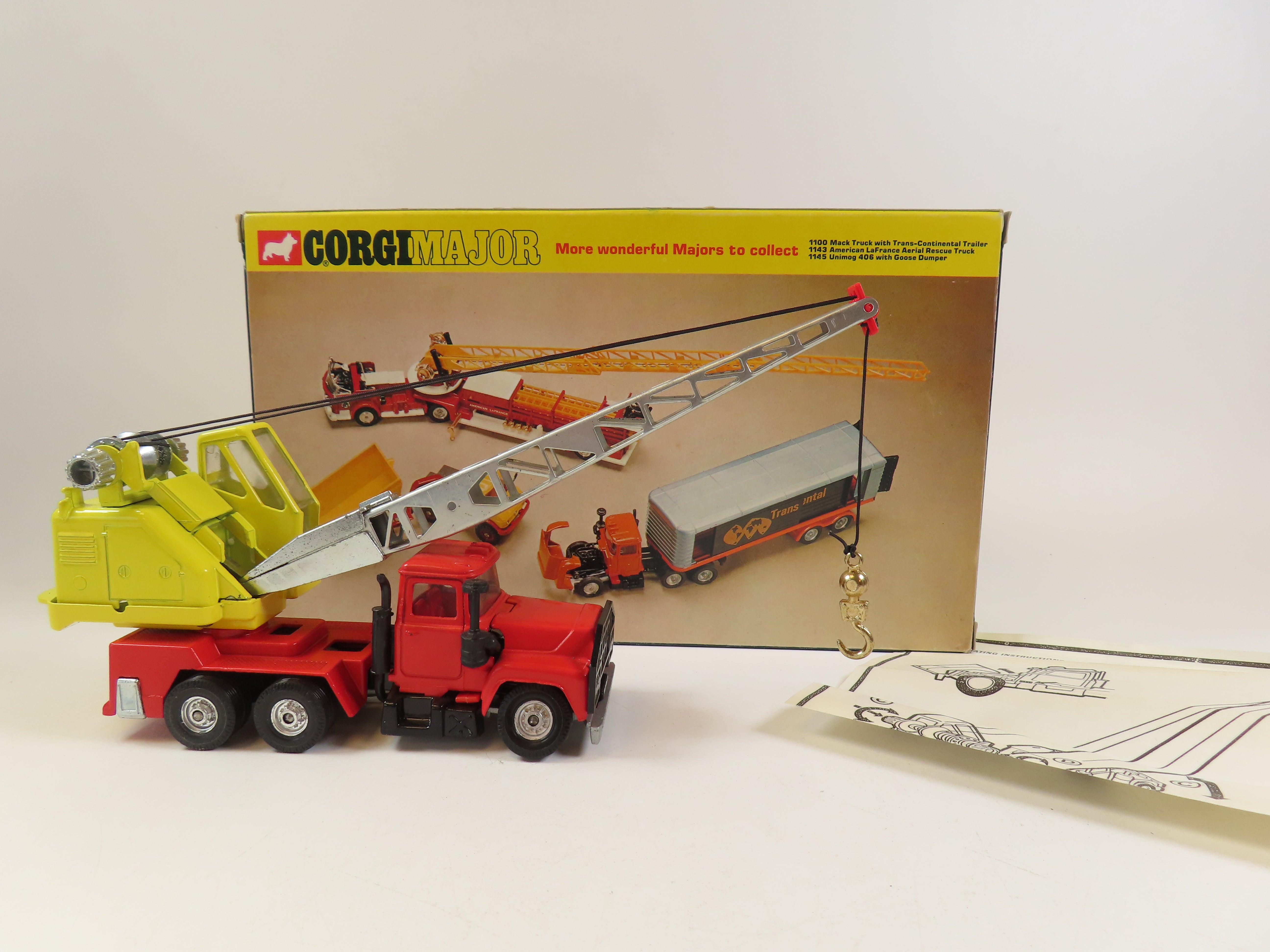 Corgi Major 1154 Mack-Priestman Crane Truck, Very Near Mint/Boxed