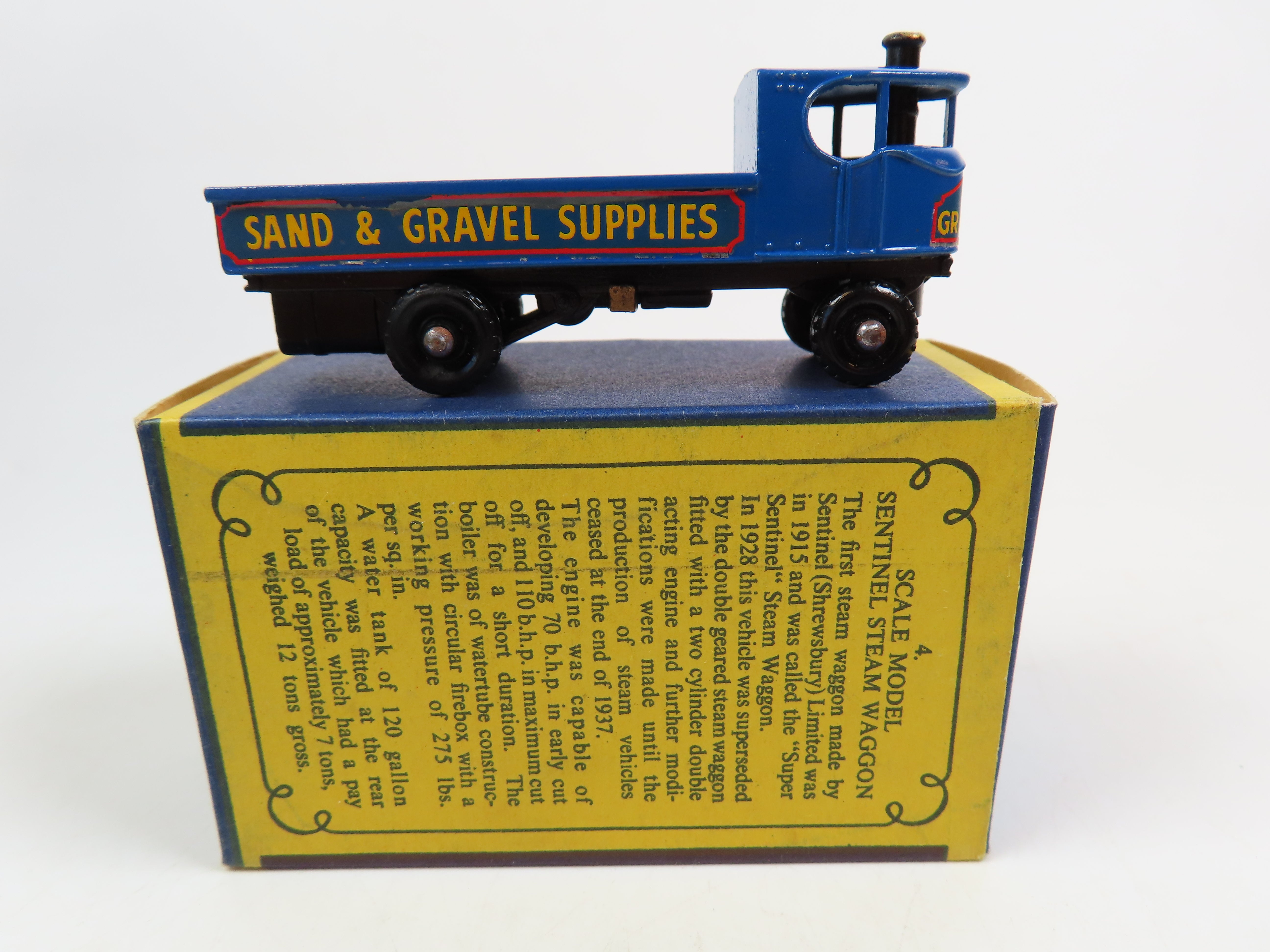マッチボックス　レズニー　No.4 センチネルスチームワゴン Matchbox Yesteryear No.4 Sentinel Steam Wagon, Scarce Black Wheels