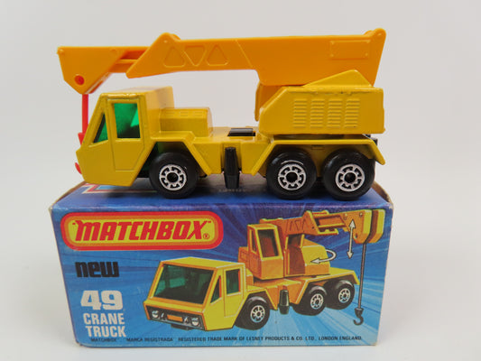 Matchbox Superfast 49 Crane Truck - Yellow/Orange - Mint Boxed!