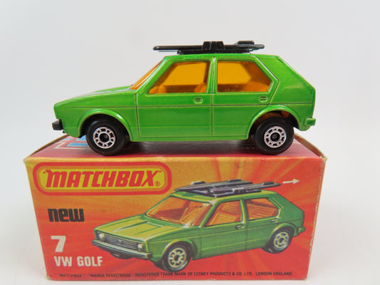 Matchbox Superfast 7 - VW Golf - Met Green - Mint Boxed!