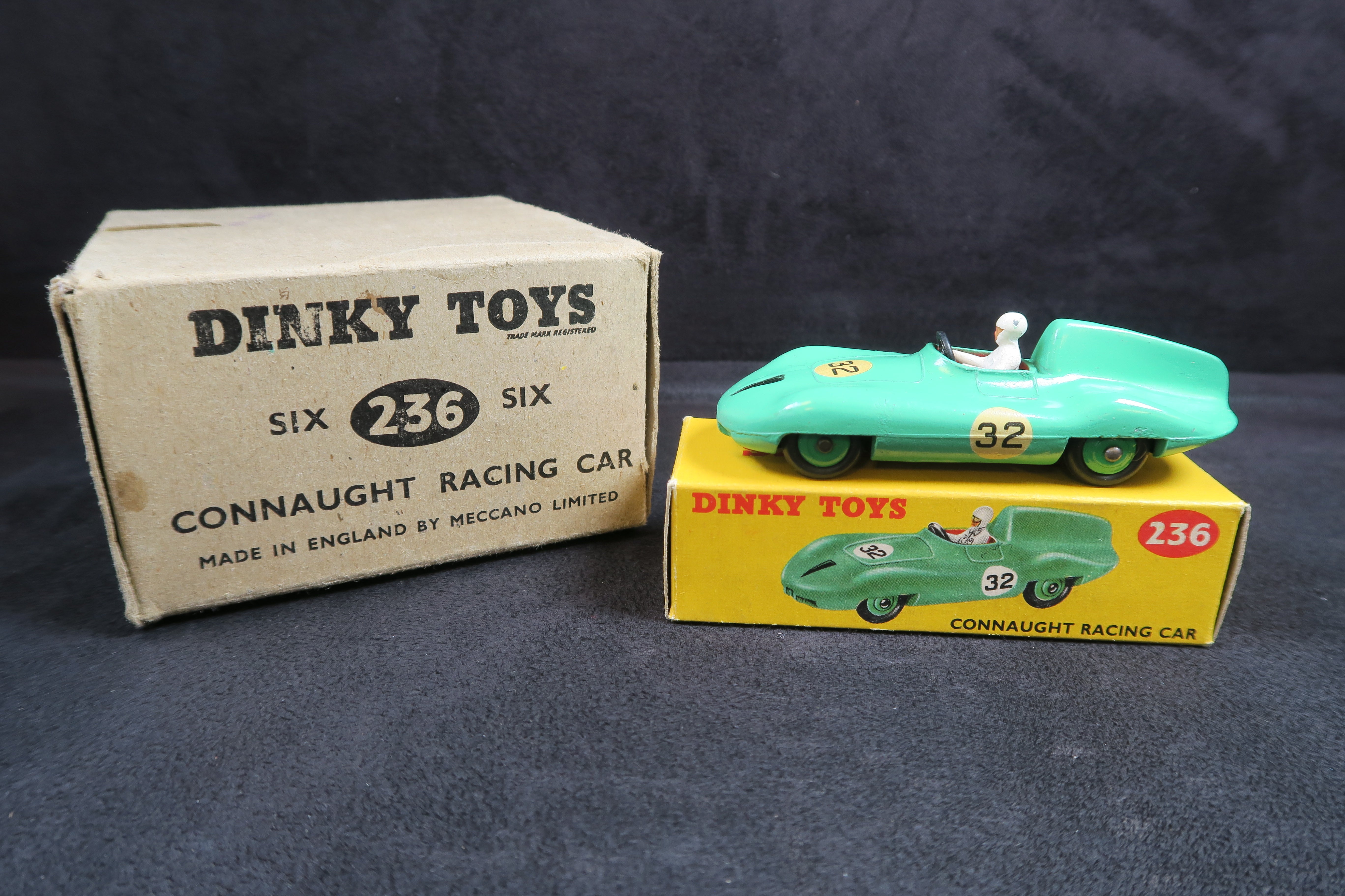 Dinky 236 Connaught Racing Car & Trade Box, 99% Mint/Boxed