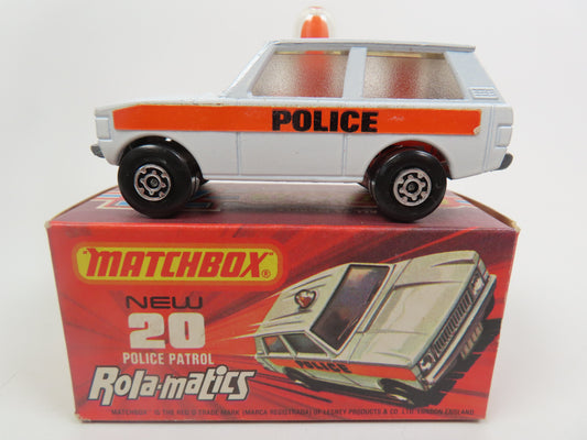 Matchbox Superfast 20 Police Patrol - White -  Mint Boxed!