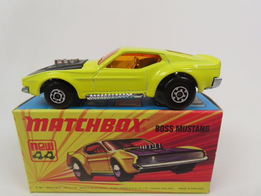 Matchbox Superfast 44 Boss Mustang - Yellow - Mint Boxed !