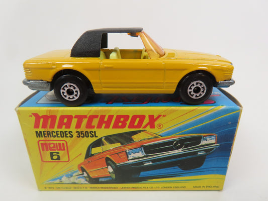 Matchbox Superfast 6 Mercedes 350SL - Yellow - Mint Boxed!