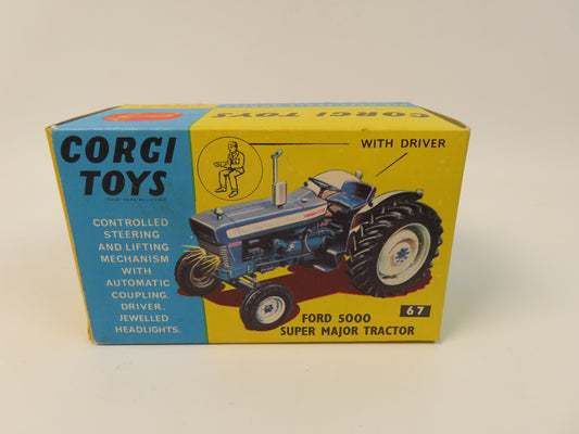 CORGI 67 - Ford 5000 Super Major Tractor - Original box (only) - 99% mint!