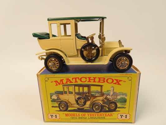 Matchbox Yesteryear Y3 1910 Benz Limousine - 99% Mint/Boxed!