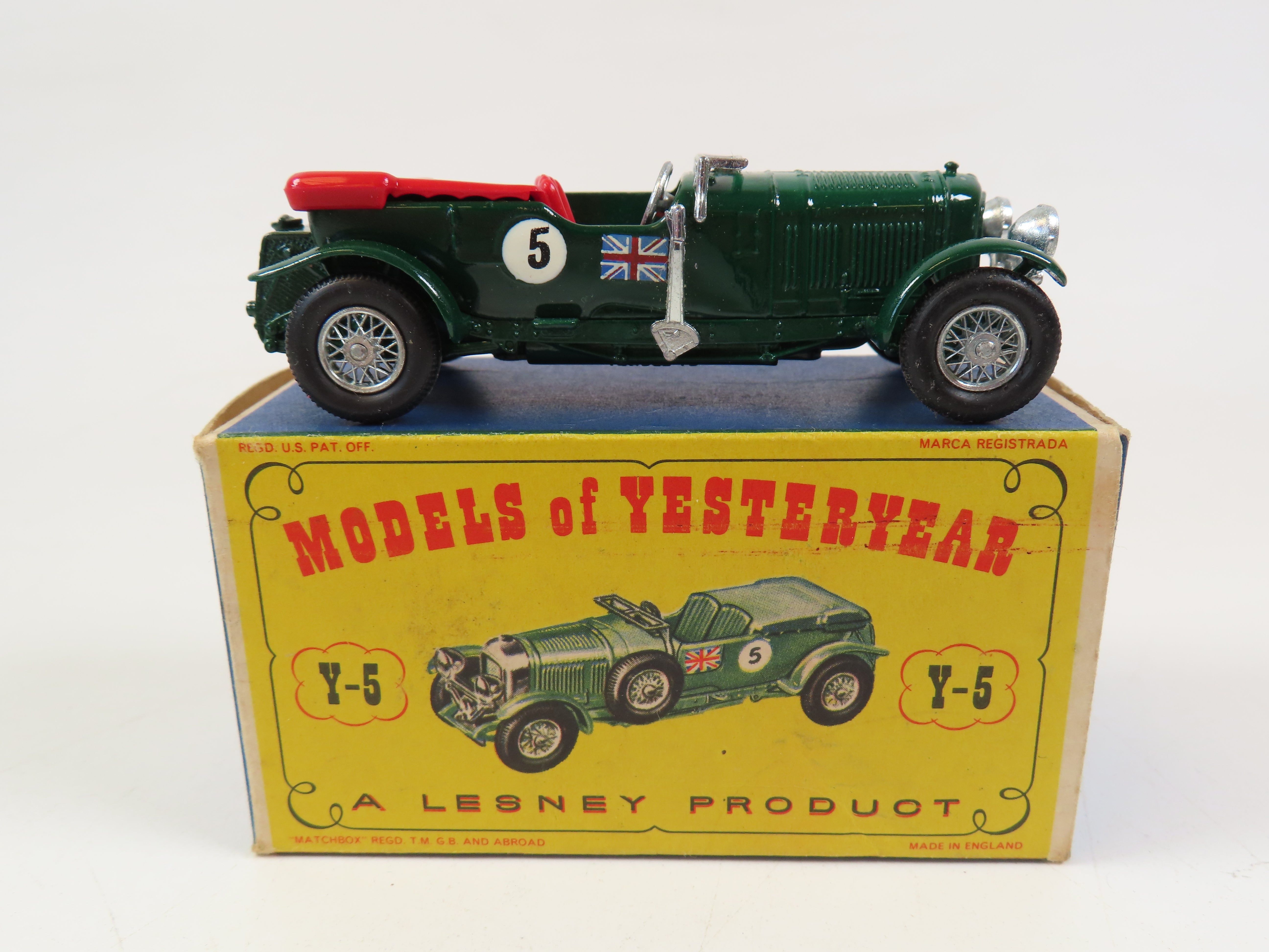 Matchbox Lesney Yesteryear Y-5-D2 Bentley 1929 - Boîte Vintage 1962