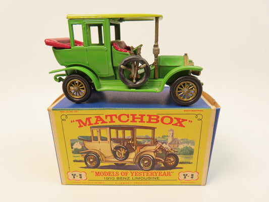 Matchbox Yesteryear Y3 - 1910 Benz Limousine - Mint/boxed!