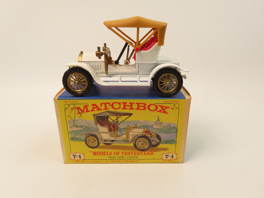 Matchbox Yesteryear Y4 - 1909 Opel Coupe - white - Very near mint/boxed!