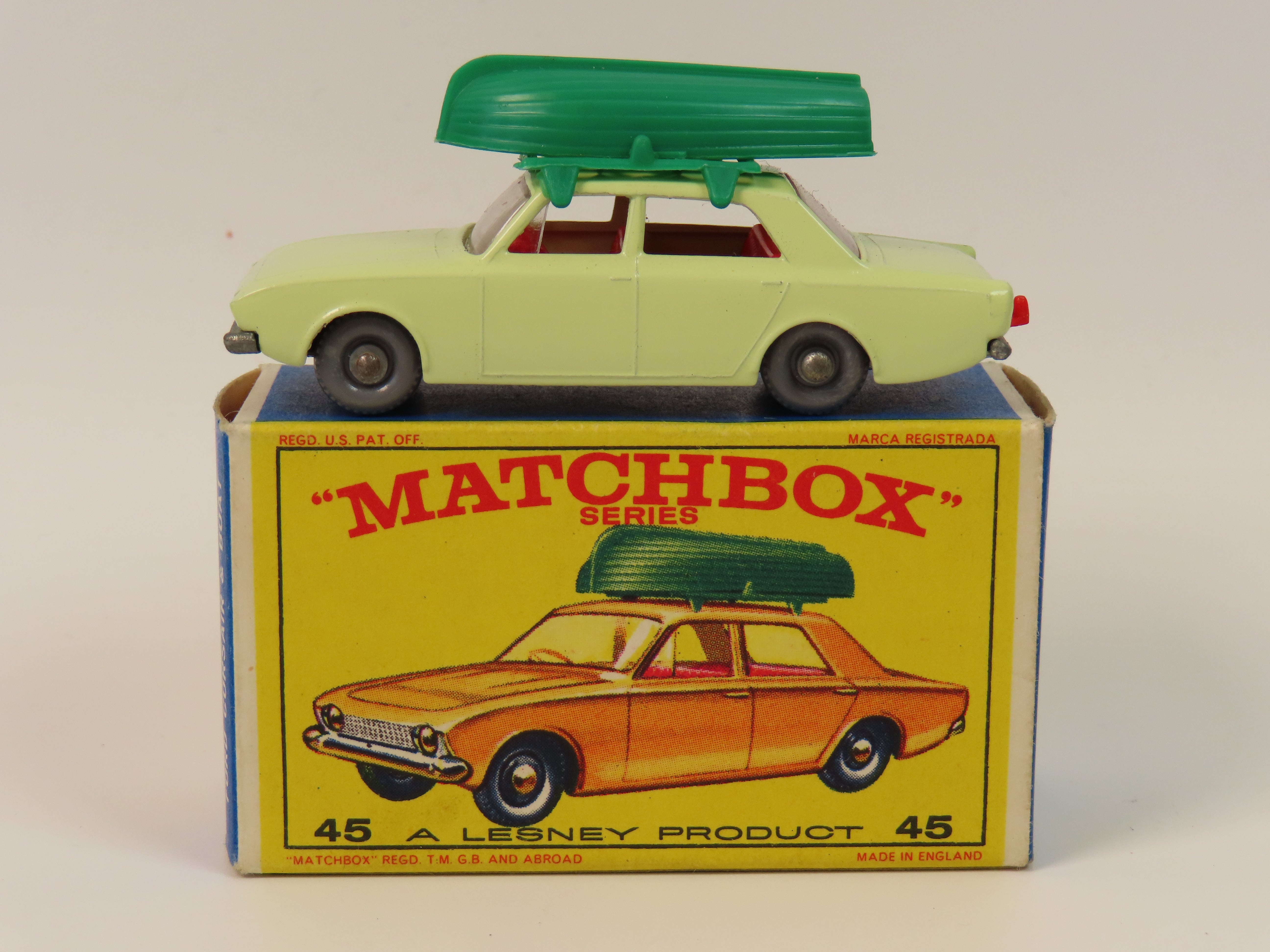 Matchbox Series No.45 Ford Corsair & Boat, 99.9% Mint/Boxed! RARE