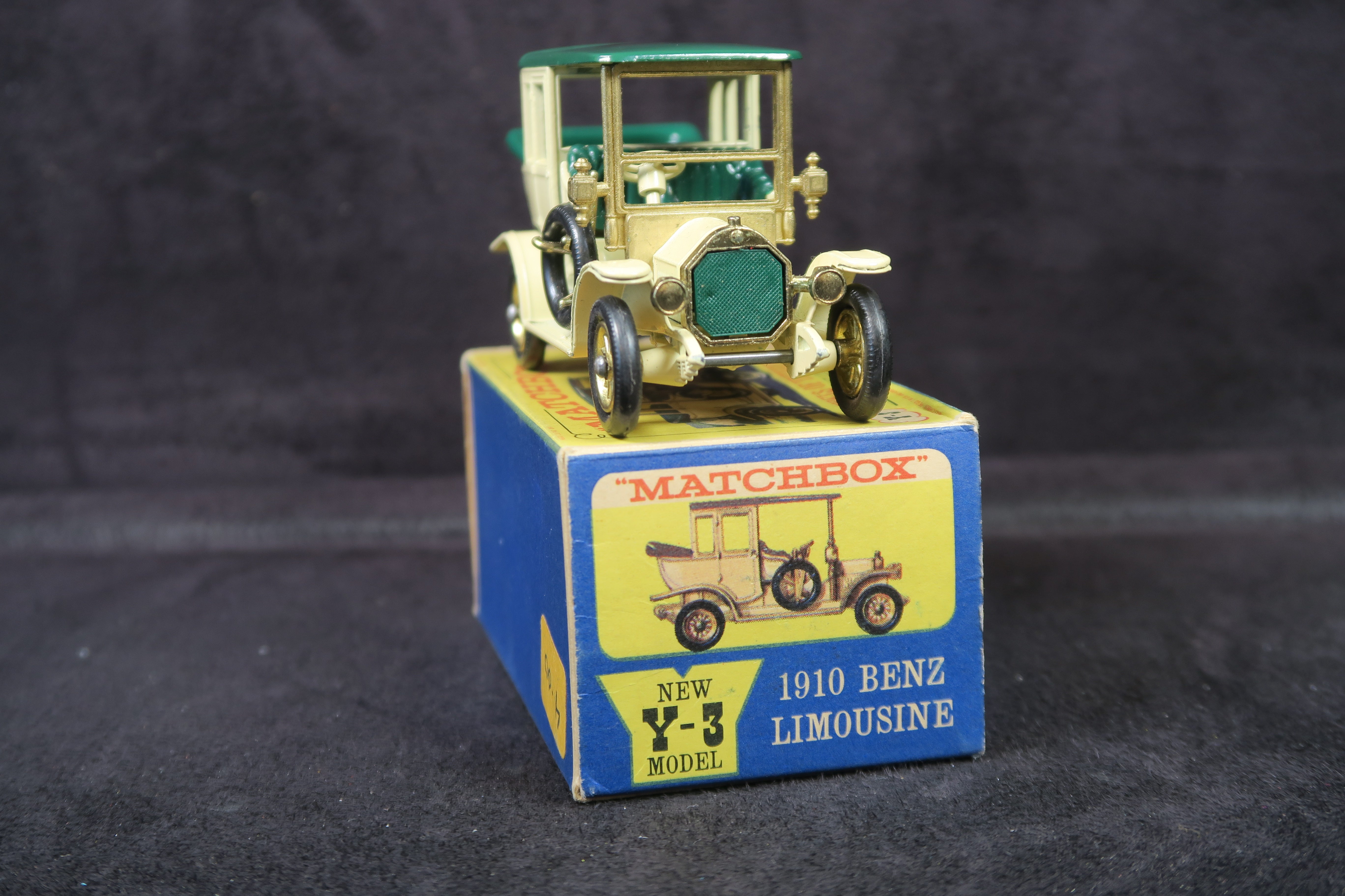 Matchbox Yesteryear Y-3 1910 Benz Limousine, 99% Mint/Boxed