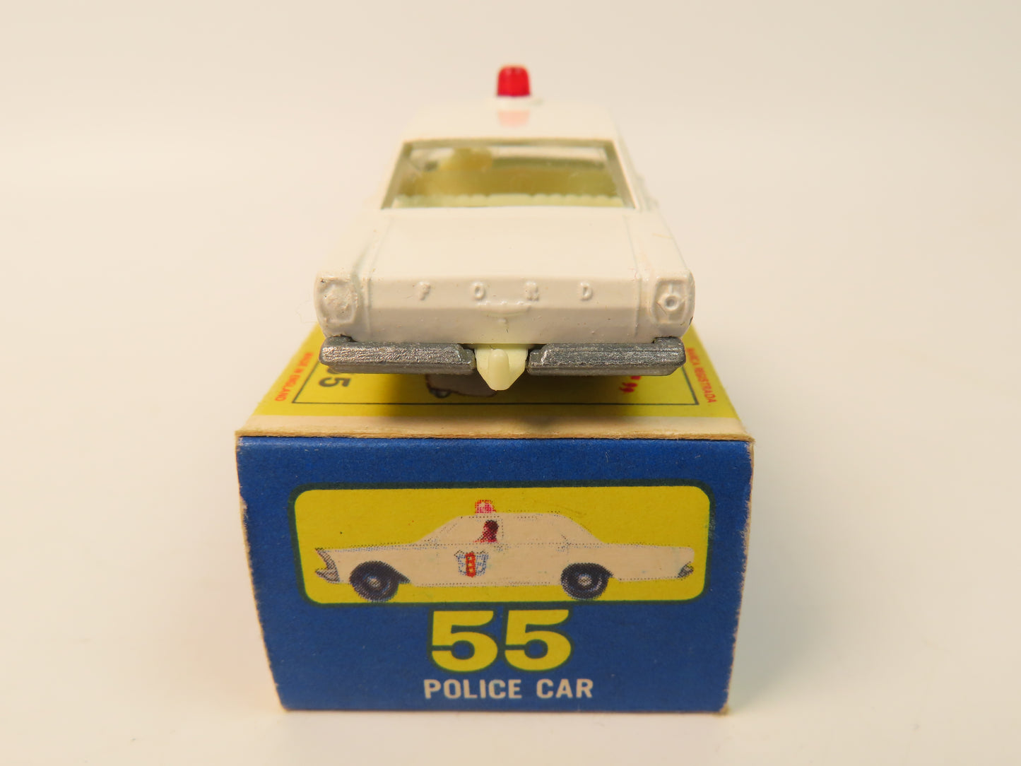 RESERVED ROB Matchbox 55 - Police Car - White - Very near mint boxed!