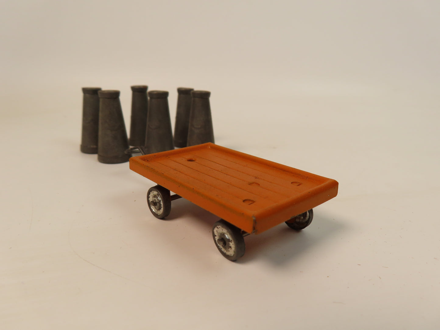 Hornby Series Miniature Milk Cans with Truck - Pre-war.