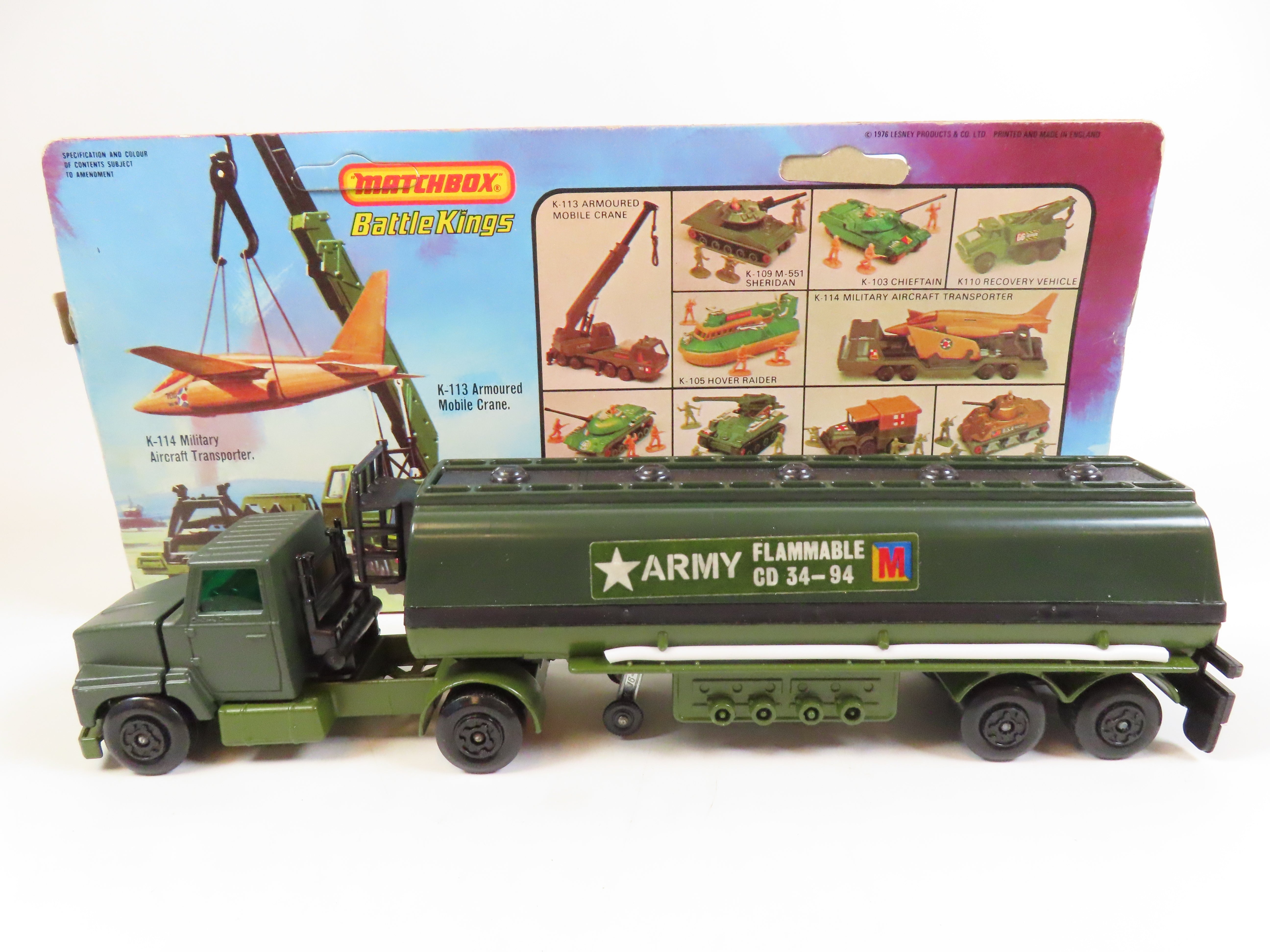 Matchbox Battle Kings K-115 Petrol Tanker, 99.9% Mint/Boxed