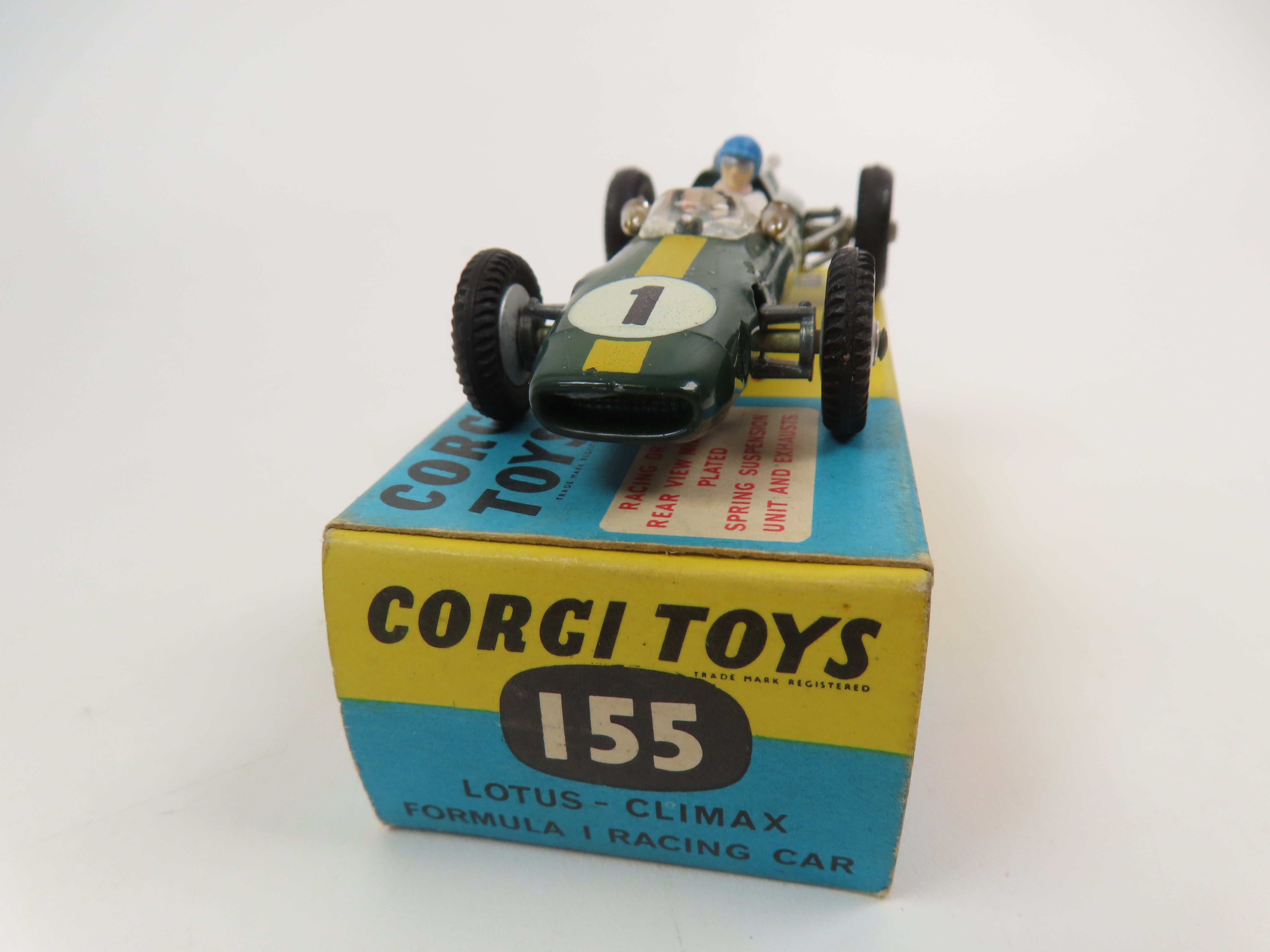 Corgi 155 Lotus Climax Formula I Racing Car, 99% Mint/Boxed