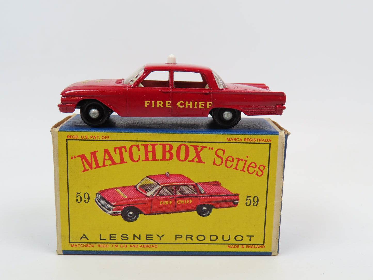 Matchbox 59 Fire Chief's Car, Very Near Mint/Boxed!