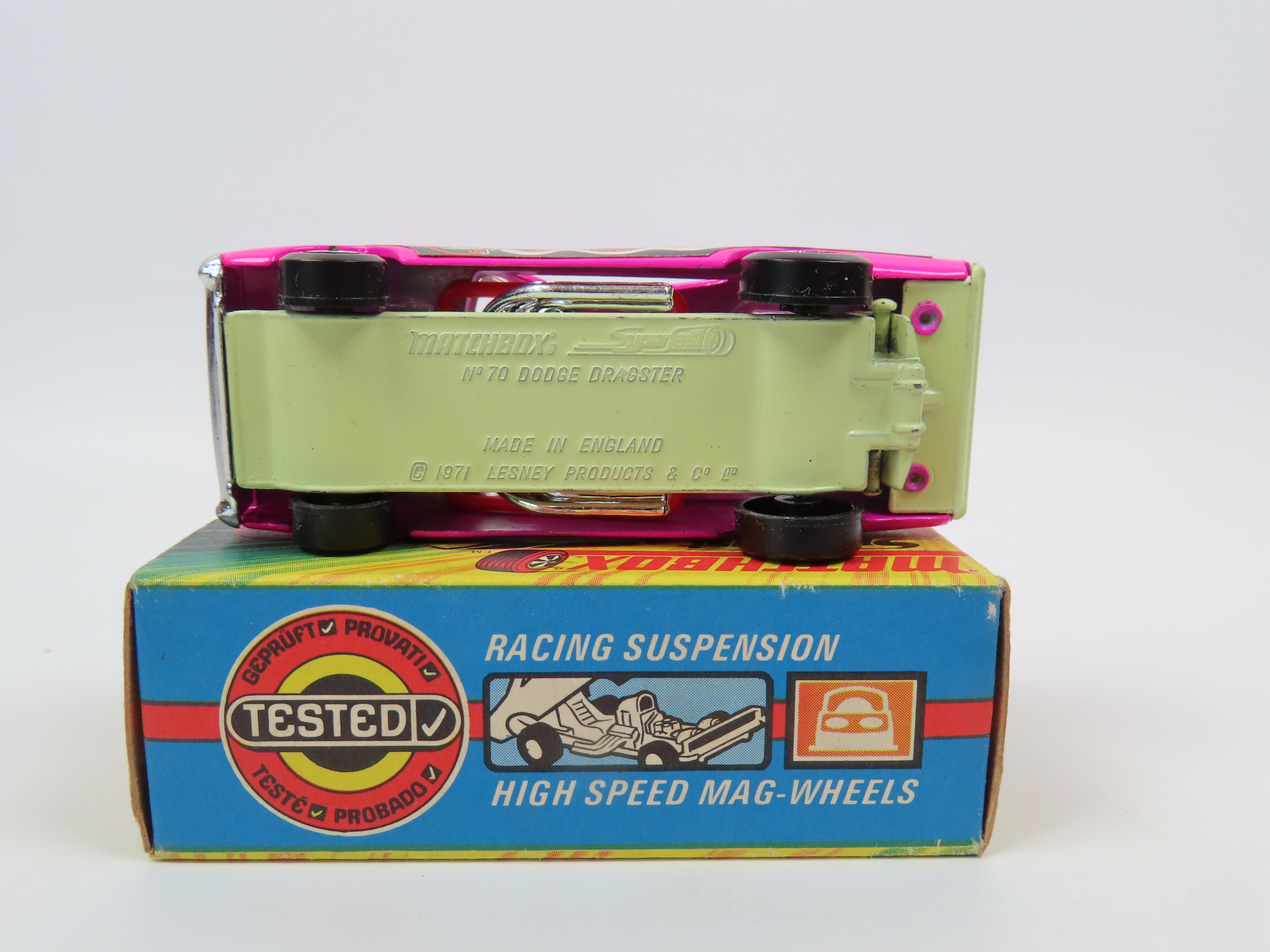 Matchbox Superfast 70 Dodge Dragster, Very Near Mint/Boxed