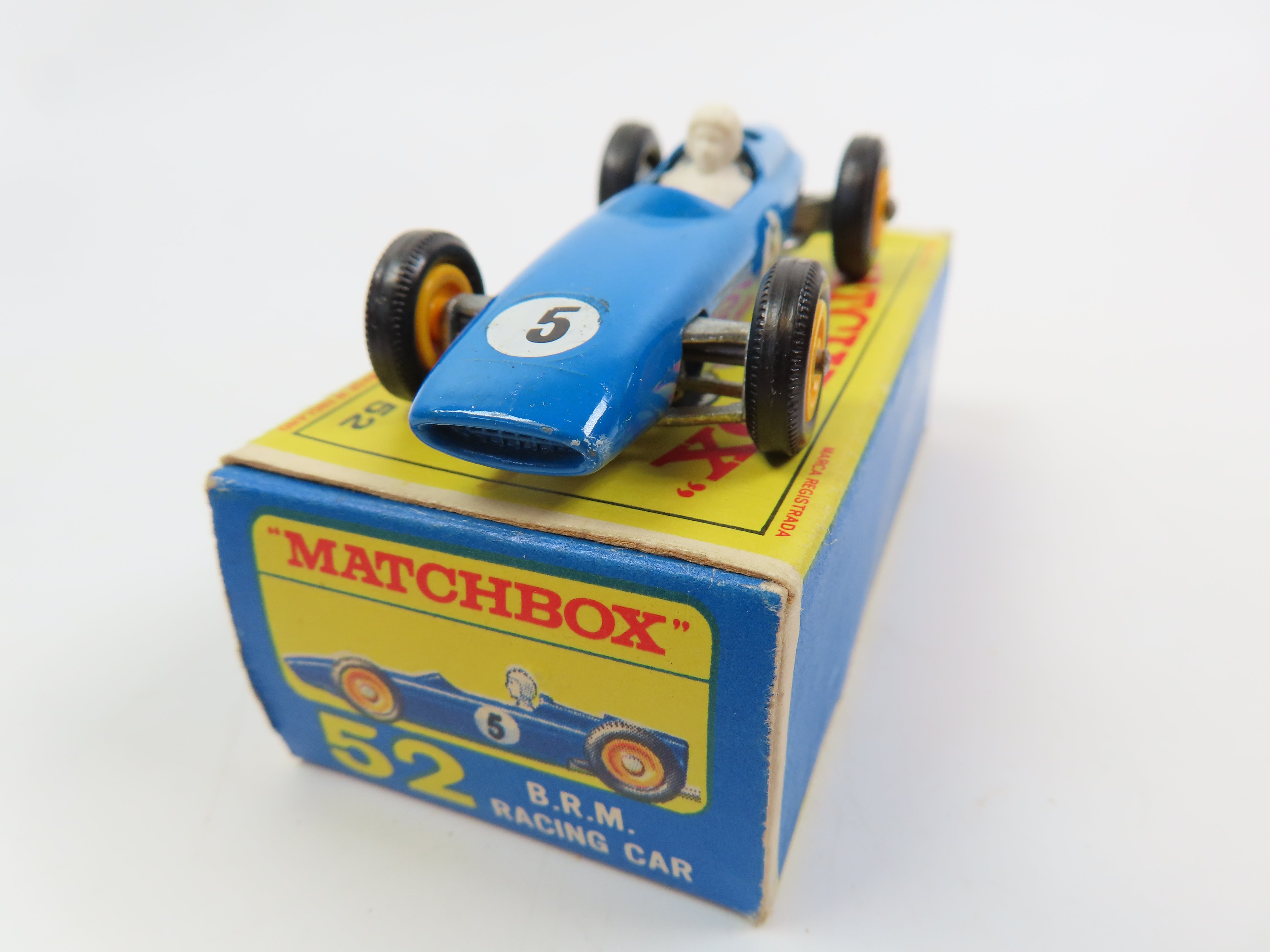 Matchbox Lesney 52 B.R.M. Racing Car - Blue - Very Near Mint Boxed